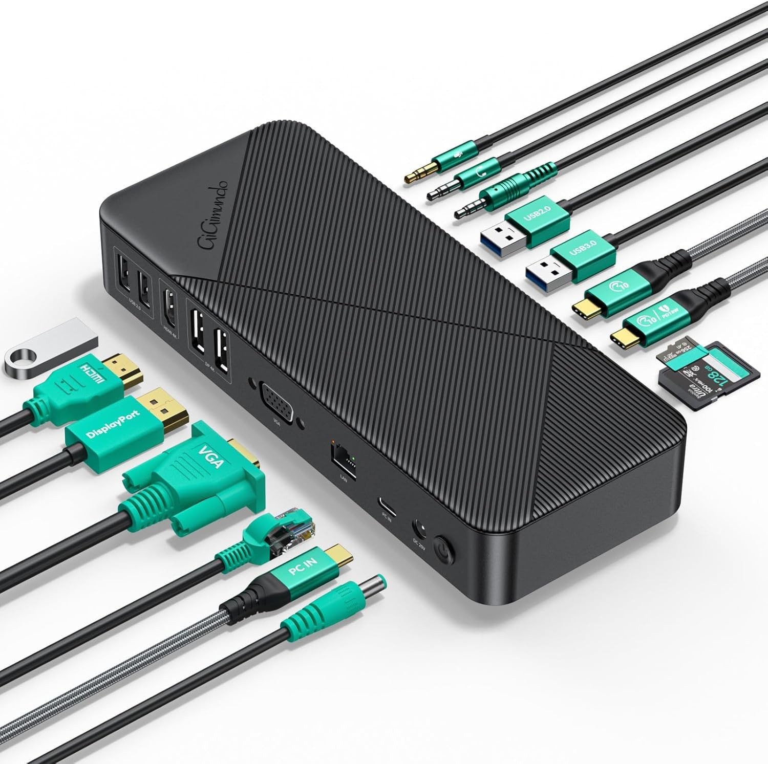 GENERIQUE SpeakerPhone docking USB-C 10 en 1 Dual HDMI 4K LAN 3x USB 10Gb