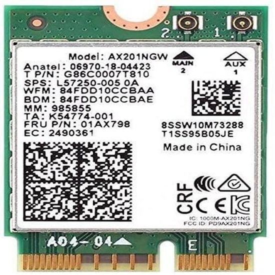 INTEL WiFi Netzwerkadapter M.2 2230 6 AX201 intern bulk