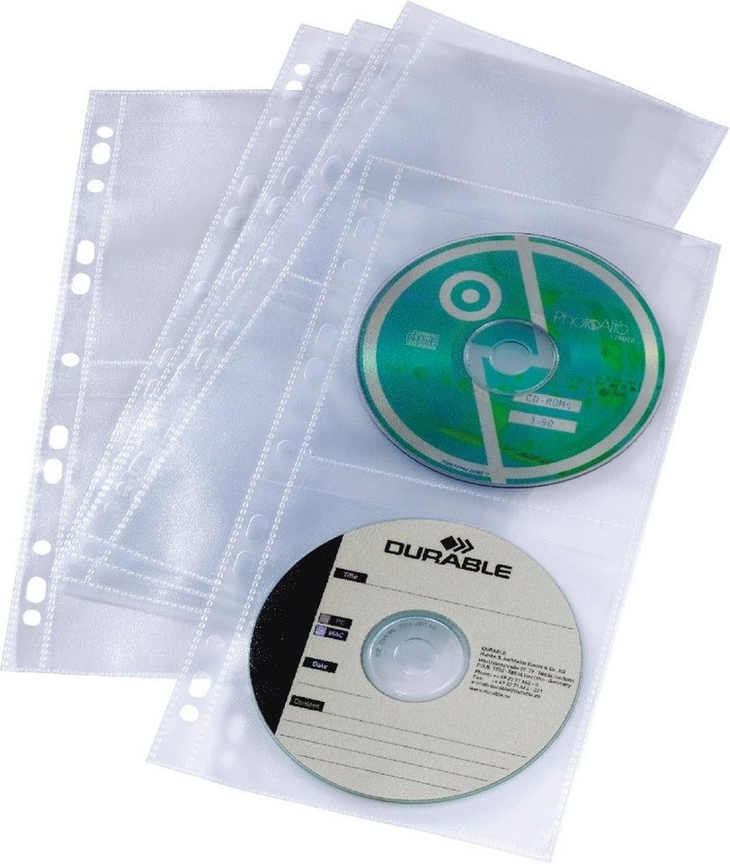 Durable DURABLE CD/DVD COVER LIGHT S 5 Stück transparent