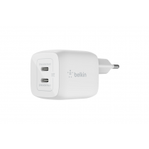 BELKIN Double chargeur secteur USB-C GaN 45W, blanc