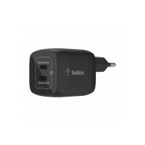 BELKIN Double chargeur secteur USB-C GaN 45W, noir