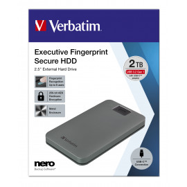 VERBATIM EXECUTIVE FINGERPRINT SECURE HDD USB 3.2 GEN 1/ USB-C 2TB