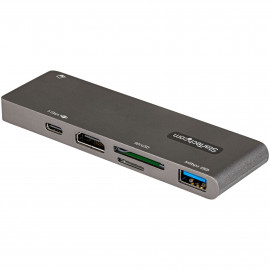 STARTECH Adaptateur multiport USB-C vers HDMI 4K 30 Hz, Hub USB 2 ports, SD/microSD et Power Delivery 100W