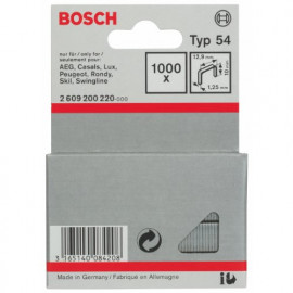 Bosch Professional Agrafe à Fil Plat de Type 54, 12.9mm x 10mm, Lot de 1000