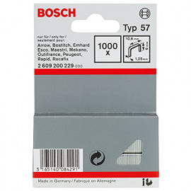 Bosch Professional Agrafe à fil plat de type 57 10,6 x 1,25 x 6 mm 1000 pièces