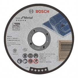Bosch Professional 2608603516 Disque à tronçonner à moyeu plat best for metal A 46 V BF 115 mm 1,5 mm
