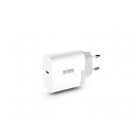 URBAN FACTORY Chargeur secteur USB-C 30W + câble Lightning ->USB-C 1m blanc