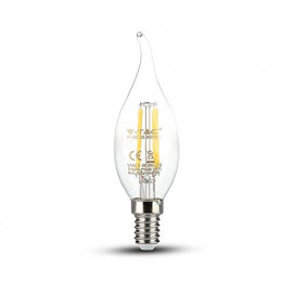 1Control Ampoule flamme - rétro à filament LED V-Tac E14 4W 320lm (Température Couleur 3000 K)