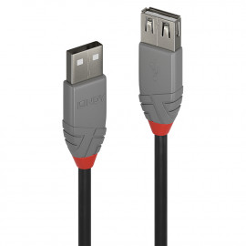Lindy Lindy Rallonge USB 2.0 type A Anthra Line 0.2m