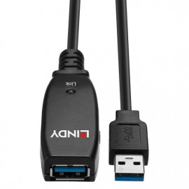 Lindy Lindy 3m USB 3.0 Active Extension - Rallonge active de 3m pour l’extension d’un port USB 3.0. Supporte des taux de transfert jusqu'à 5Gbit/s. Peut connecter jusqu'à 4 câbles en série pour des distances plus grandes. Plug & Play, garantie 