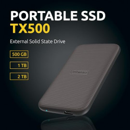 INTENSO SSD externe TX500 2 To marron