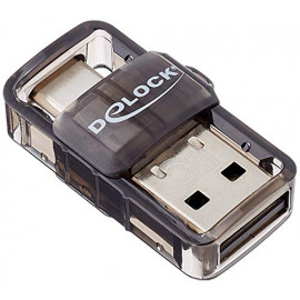 DeLock Adaptateur USB 2.0 Bluetooth 4.0 2 en 1 USB Type-C ou Type-A