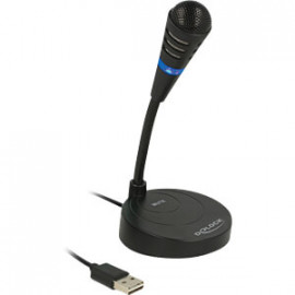 DeLock Microphone USB, avec touche tactile de silence