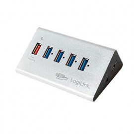 LOGILINK Hub USB 3.0 Logilink 4 ports + 1 port charge rapide avec alimentation