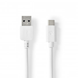 Nedis - Modèle du produit : Câble USB 3.1 USB-C Mâle vers A Mâle 2,0 m Blanc