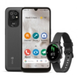Doro Pack Smartphone  8100 32Go Gris et  Watch Noir