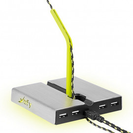 Xtrfy B1 souris élastique avec LED et concentrateur USB - argent