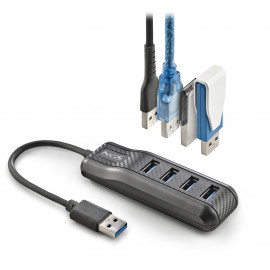 NGS Hub USB 3.0 Ultra Slim - 4 ports (Noir)
