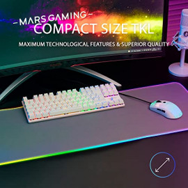 MARS GAMING Clavier Gamer mécanique MK80 RGB (Blanc)