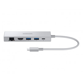 SAMSUNG Adaptateur multiport gris 5en1 cable 20cm USB Type-C USB Type-A(3.0), Gigabit Et