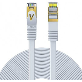 V7 WHITE CAT7 SFTP CABLE0.5M 1.6FT