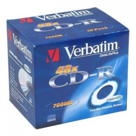 VERBATIM CD-R 700 Mo certifié 52x imprimable (pack de 10, boitier standard)