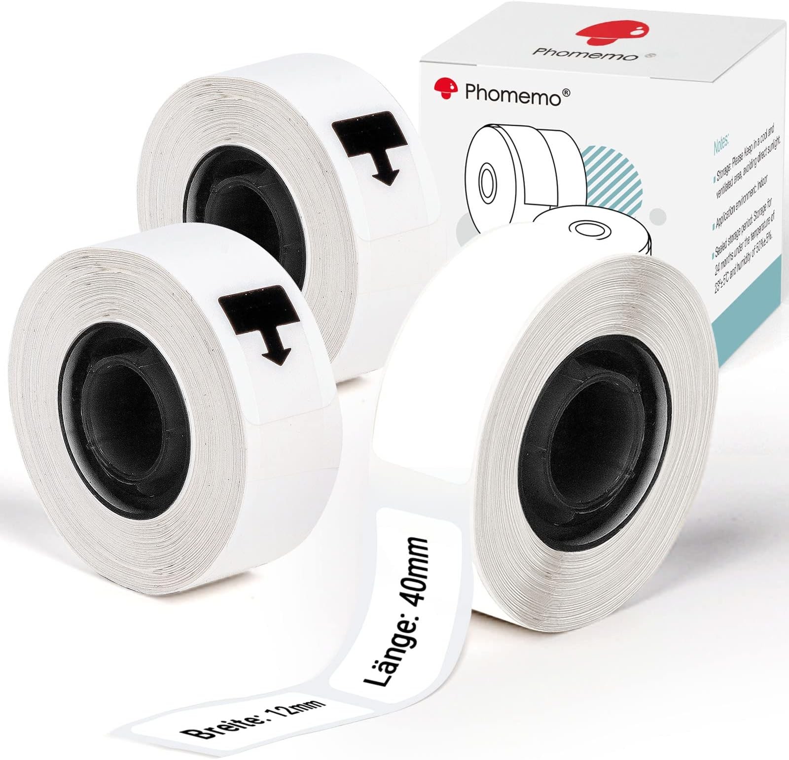 Olympia Etikettenrolle für PM220 3er Pack               weiß