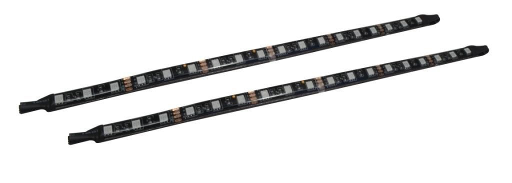 RebornLeague LED RGB 30cm de 16 led, Fixation aimant e/autocollante, 2 pcs/pack