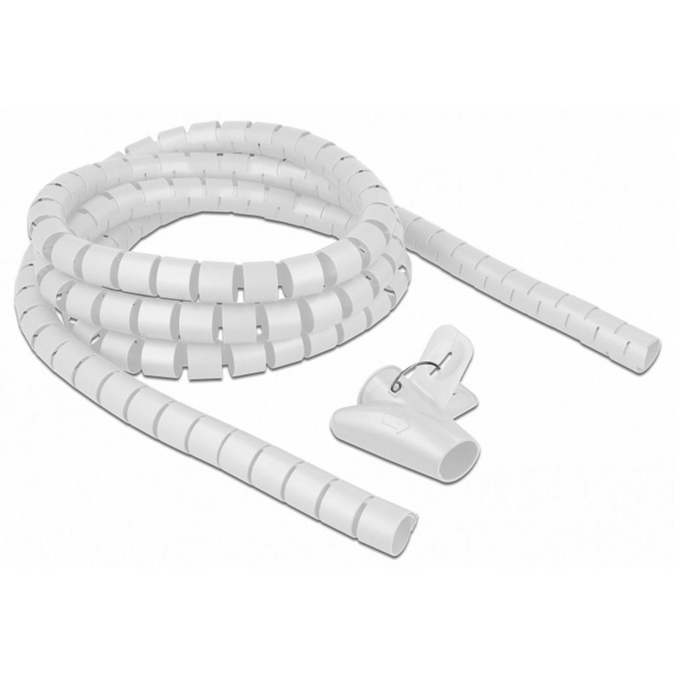 DeLock DELOCK Spiralschlauch mit Einziehwerkzeug 2,5m x 20mm grau