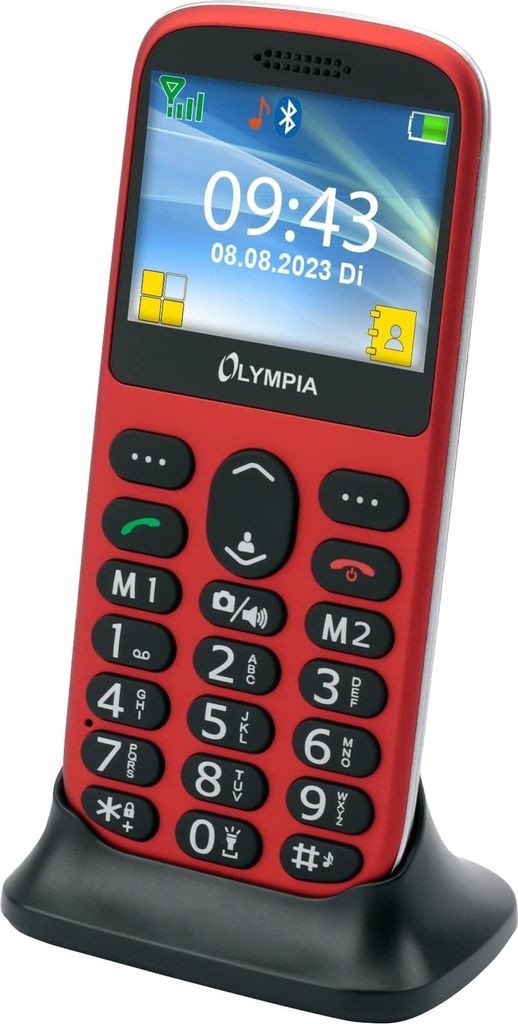 Olympia Mobiltelefon SUN    extragroße Tasten            rot