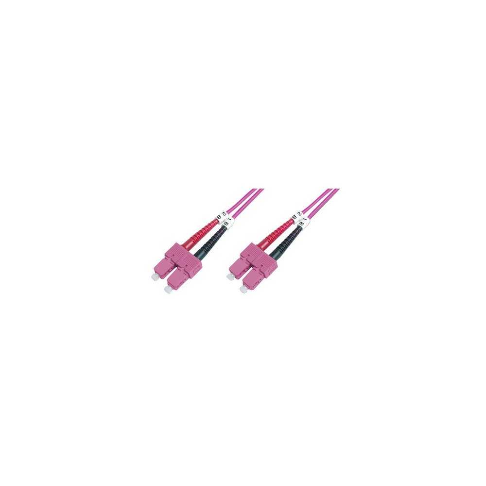 ekivalan Jarretière zip 2,0mm OM4 50/125 SC-UPC/SC-UPC LSZH magenta 0,5m
