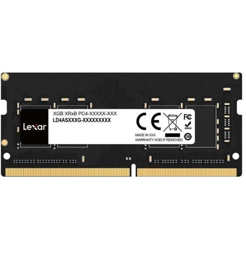 Lexar Barrette mÃ©moire 8Go DIMM DDR4   3200Mhz (Noir)