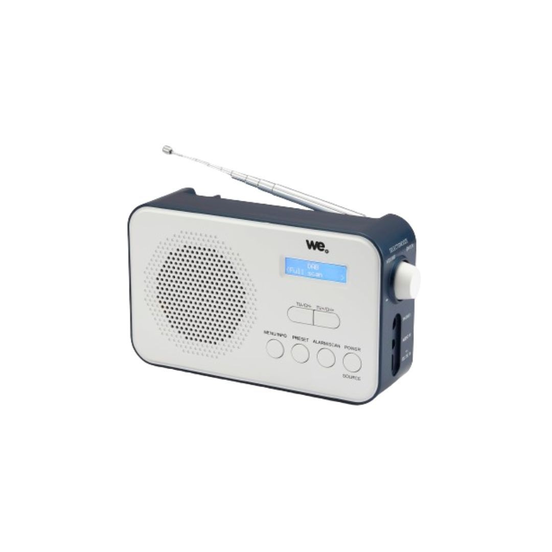 WE Radio portable DAB+/DAB/FM, double alarme, écran LCD, batterie rechargeable de 2