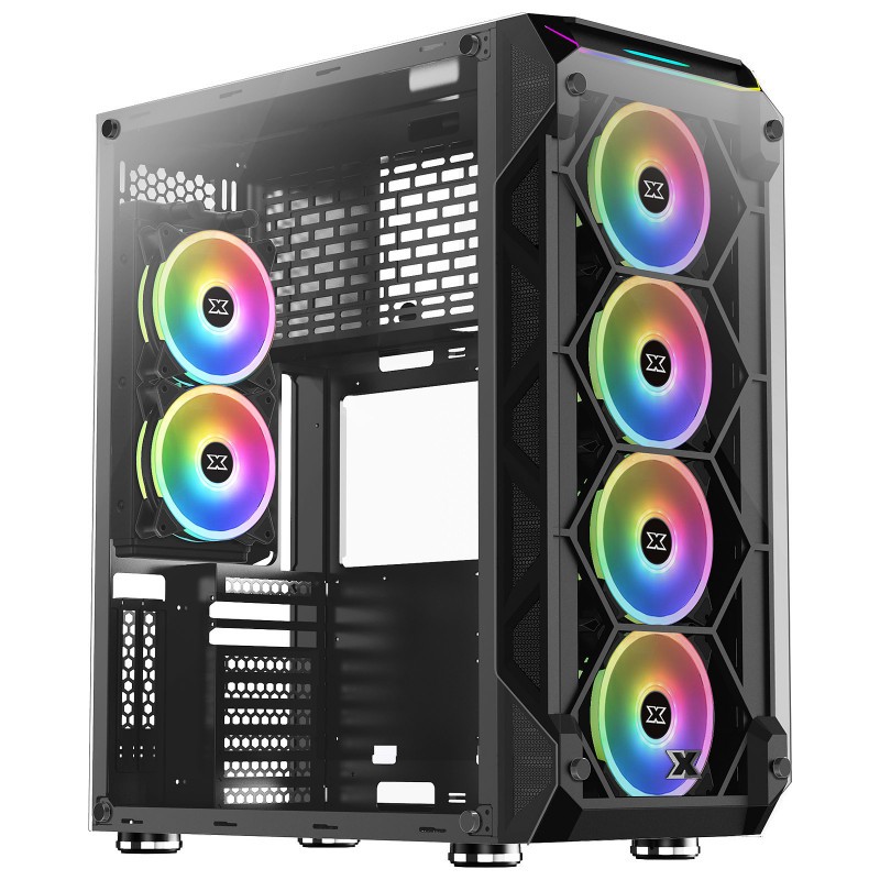 Xigmatek Boitier Grand-Tour E-ATX  Heaven Air RGB avec panneaux vitrÃ©s (Noir)