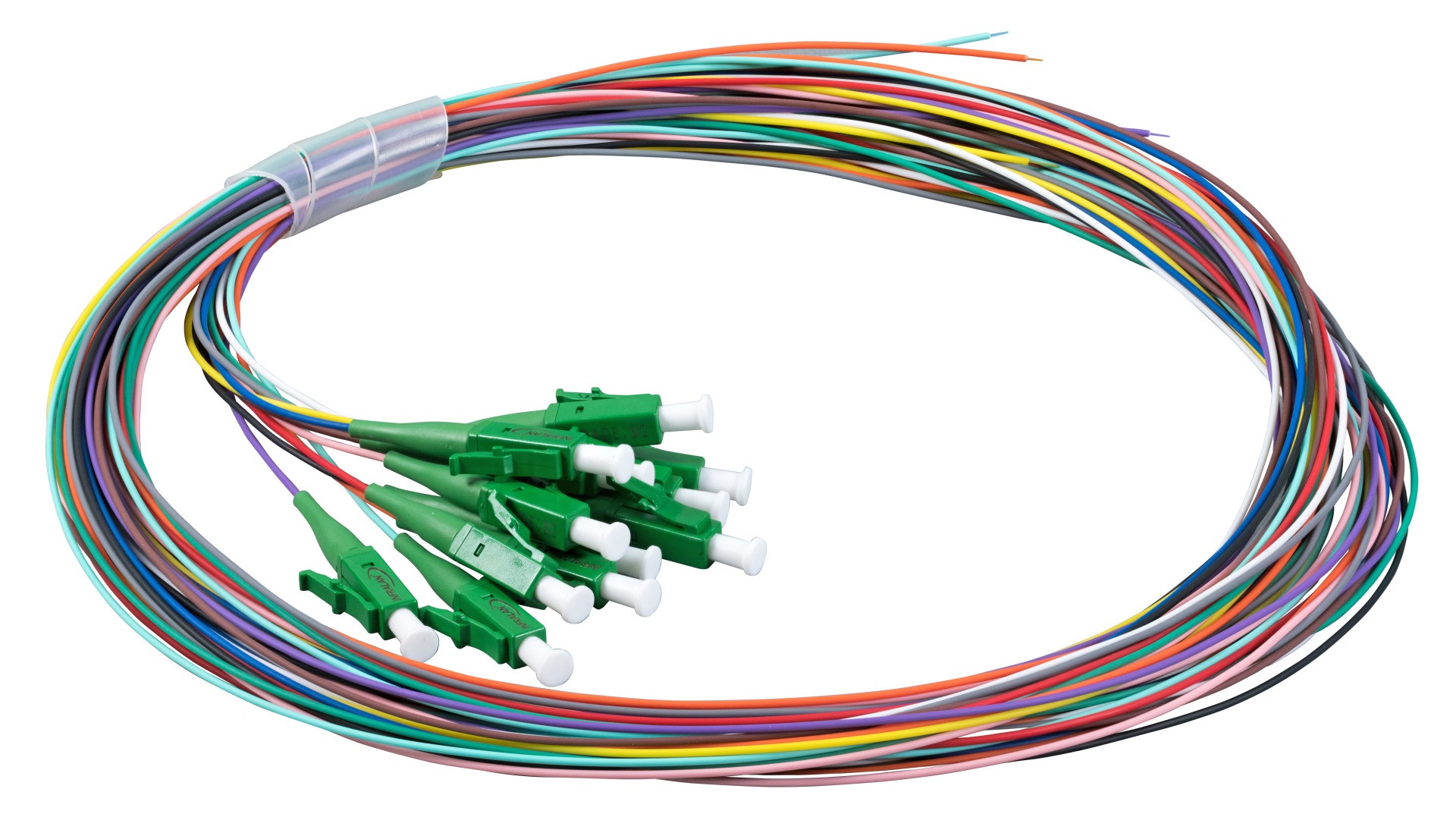 ekivalan Lot de pigtails OS2 G652D LC-UPC Low Loss 900µm 12 couleurs 2m