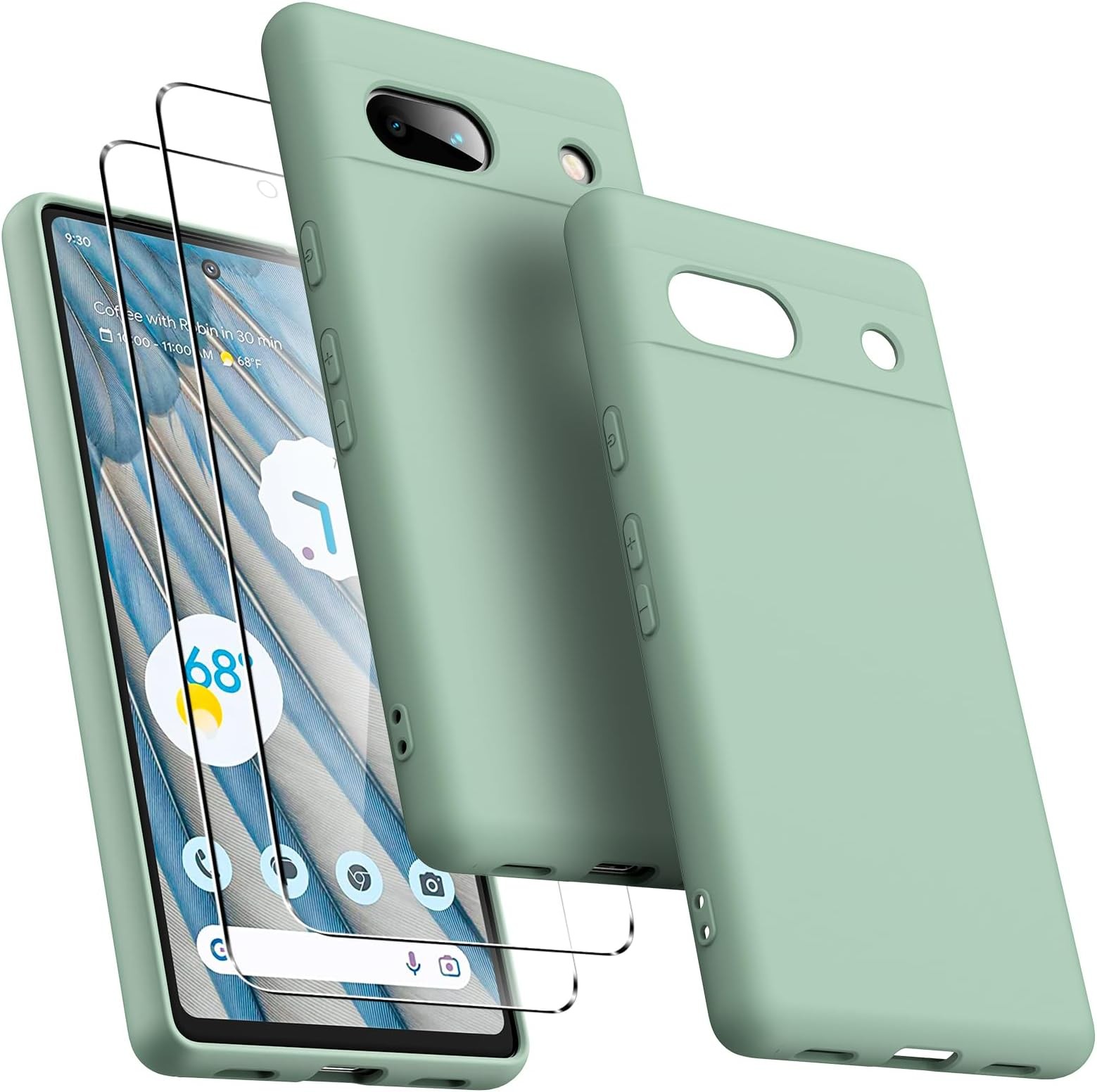 GOOGLE en Silicone vert Brume pour Pixel 10a
