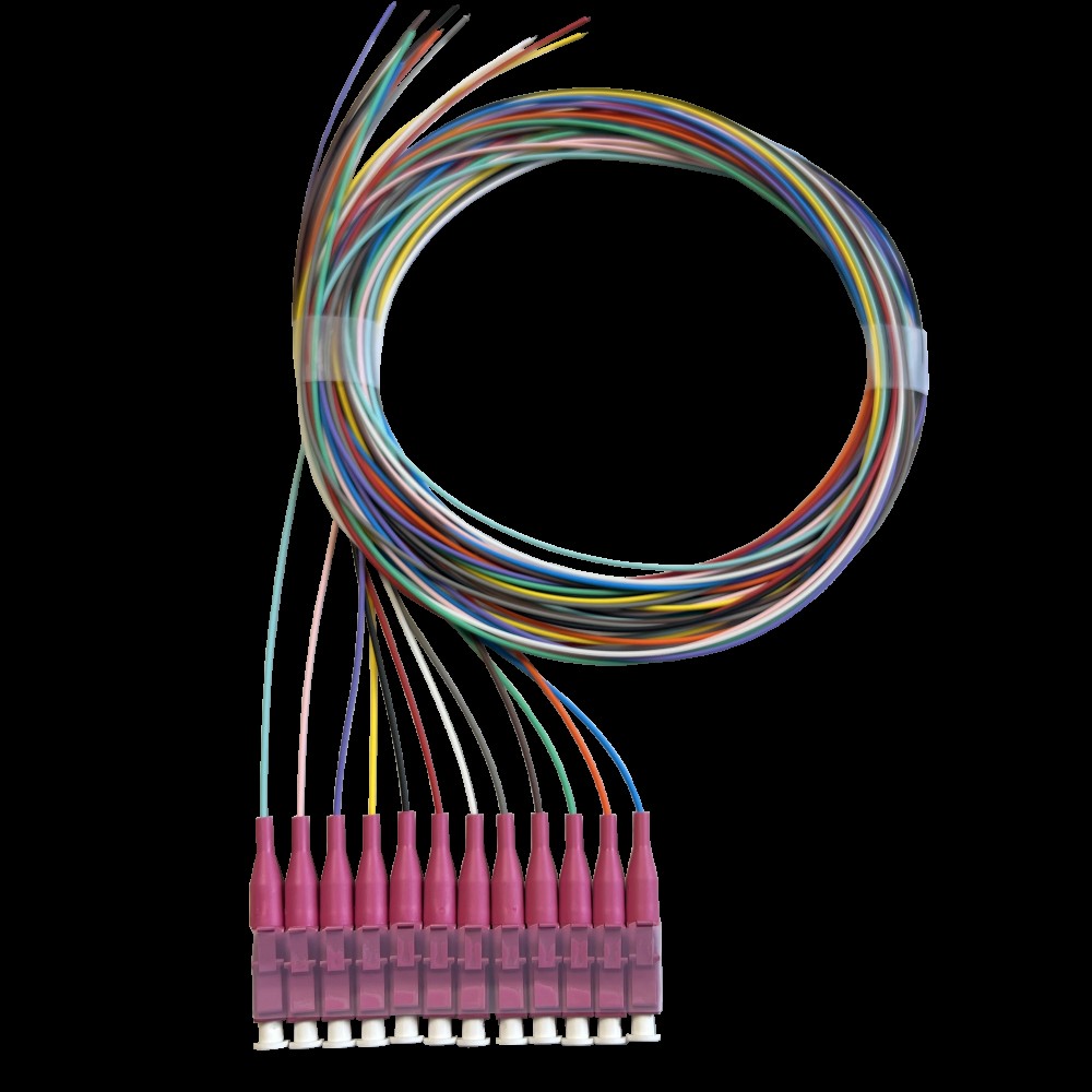 ekivalan Lot de pigtails OM4 50/125 LC-UPC 900µm 12 couleurs 2m