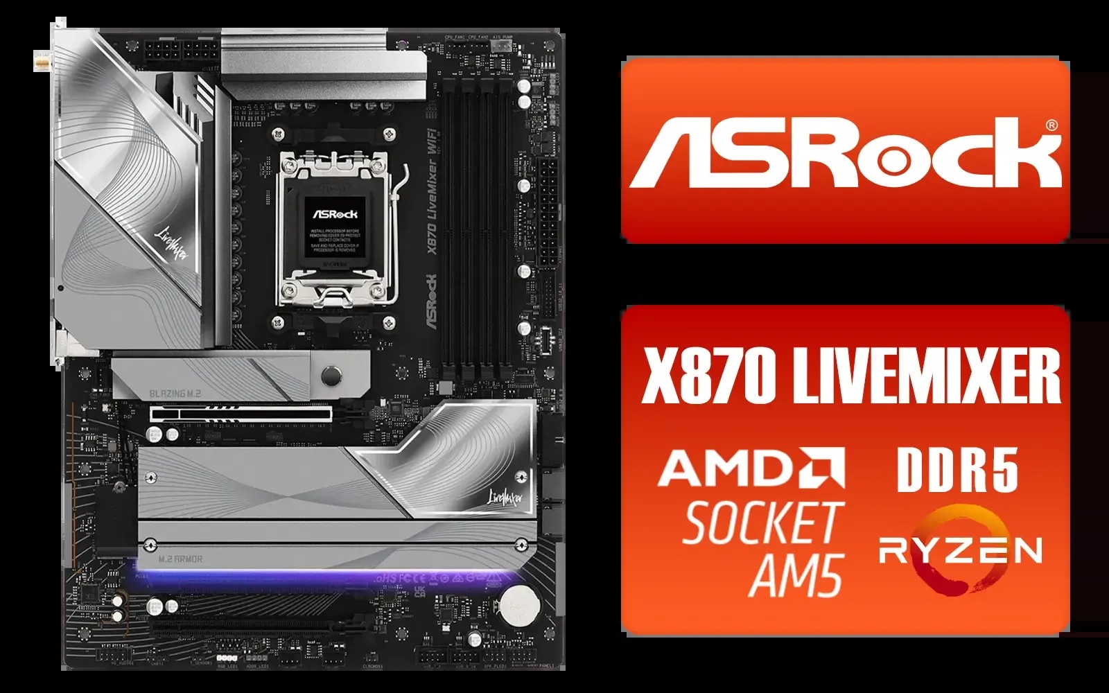 ASROCK X870 Livemixer WiFi    AM5 ATX  HDMI/USB-C DDR5