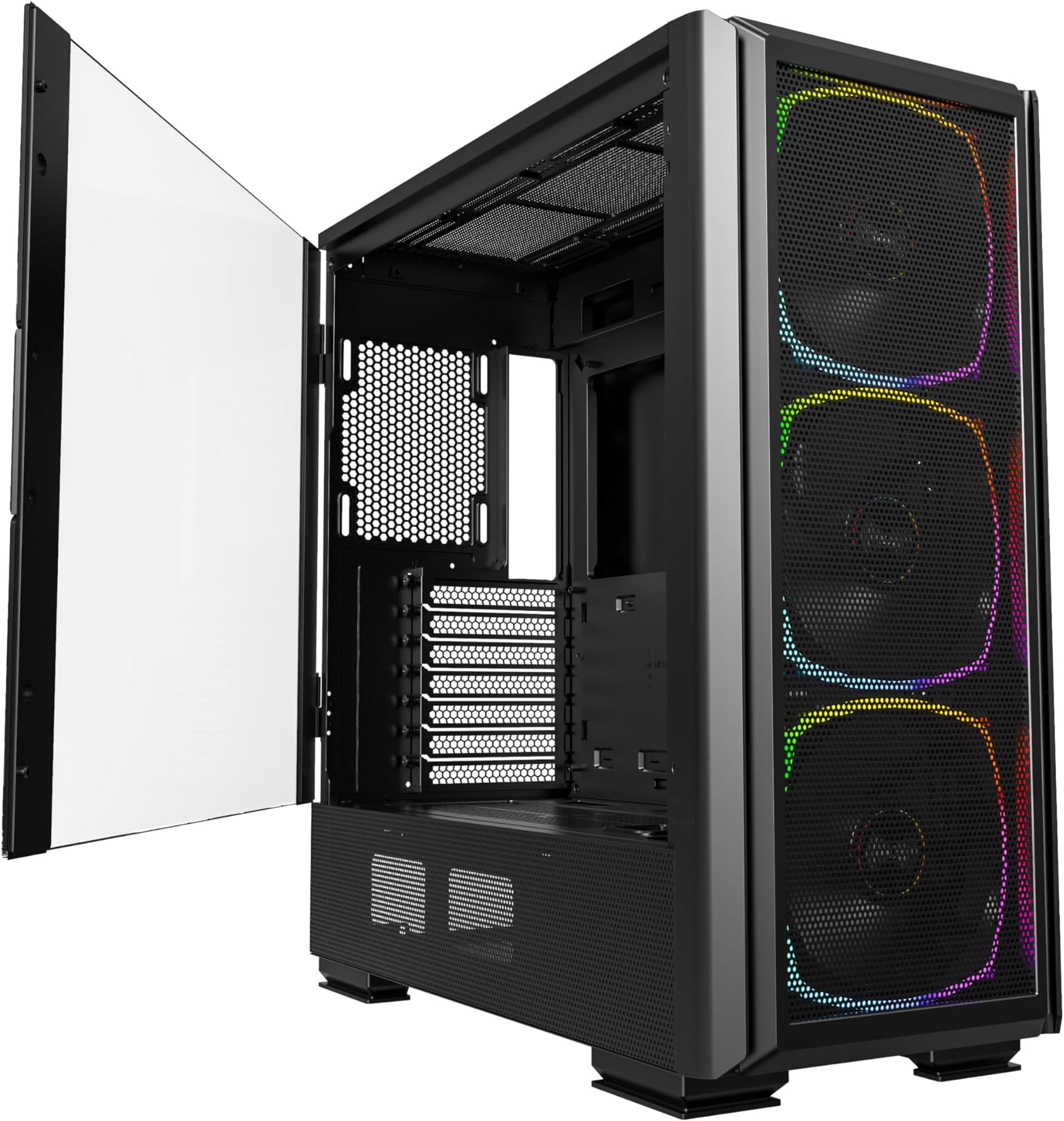 Montech X5 PC-Gehäuse, Midi-Tower, E-ATX, ARGB, Tempered Glass