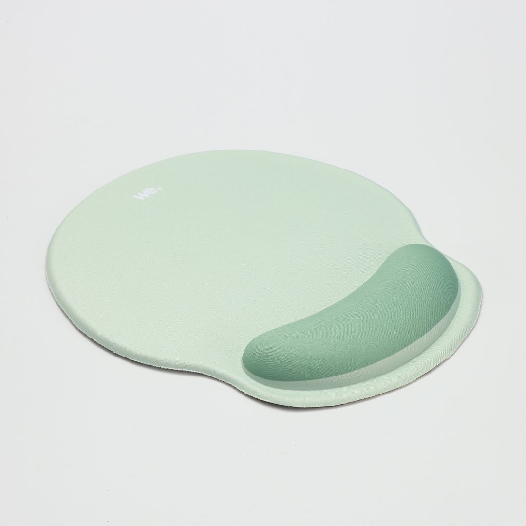 WE POP Tapis de souris avec repose poignet bi-color Vert: matière tissu