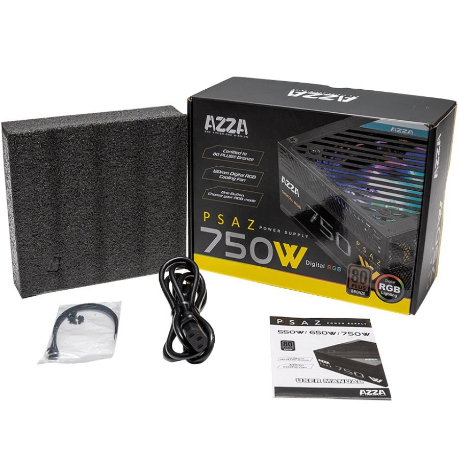 Azza AZZA Netzteil 750W ARGB 120mm Schwarz (80+Bronze)