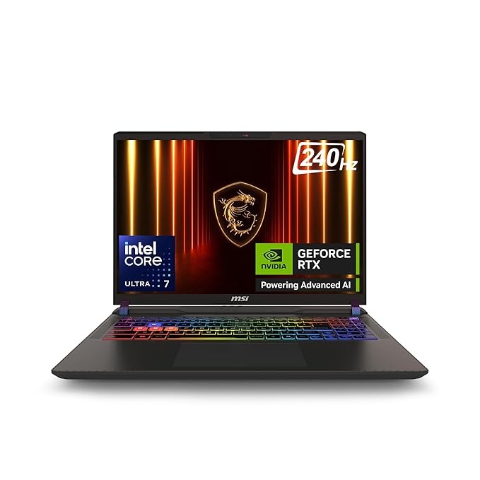 MSI 16I QHD+ 240 HZ / INTEL CORE ULTRA 7 255HX / NVIDIA GEFORCE RTX 5070 TI12GB GDDR7 / 32GB DDR5 / 1TB SSD / WINDOWS 11 HOME