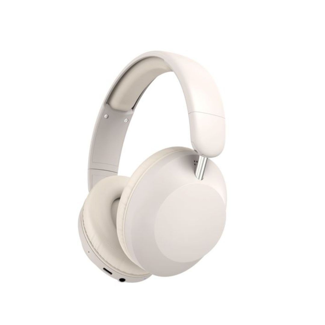 WE Casque POP LUNA, Bluetooth, arceau réglable, pliable, beige