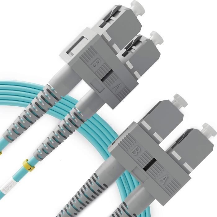 ekivalan Jarretière zip 2,0mm OM3 50/125 SC-UPC/SC-UPC LSZH aqua 7m