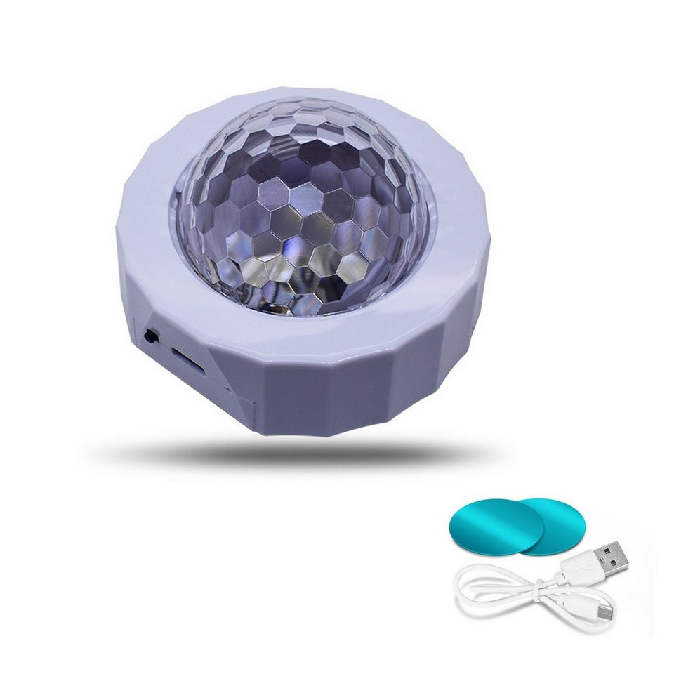 C2G USB LED Discokugel incl. 3 Adapter weiß
