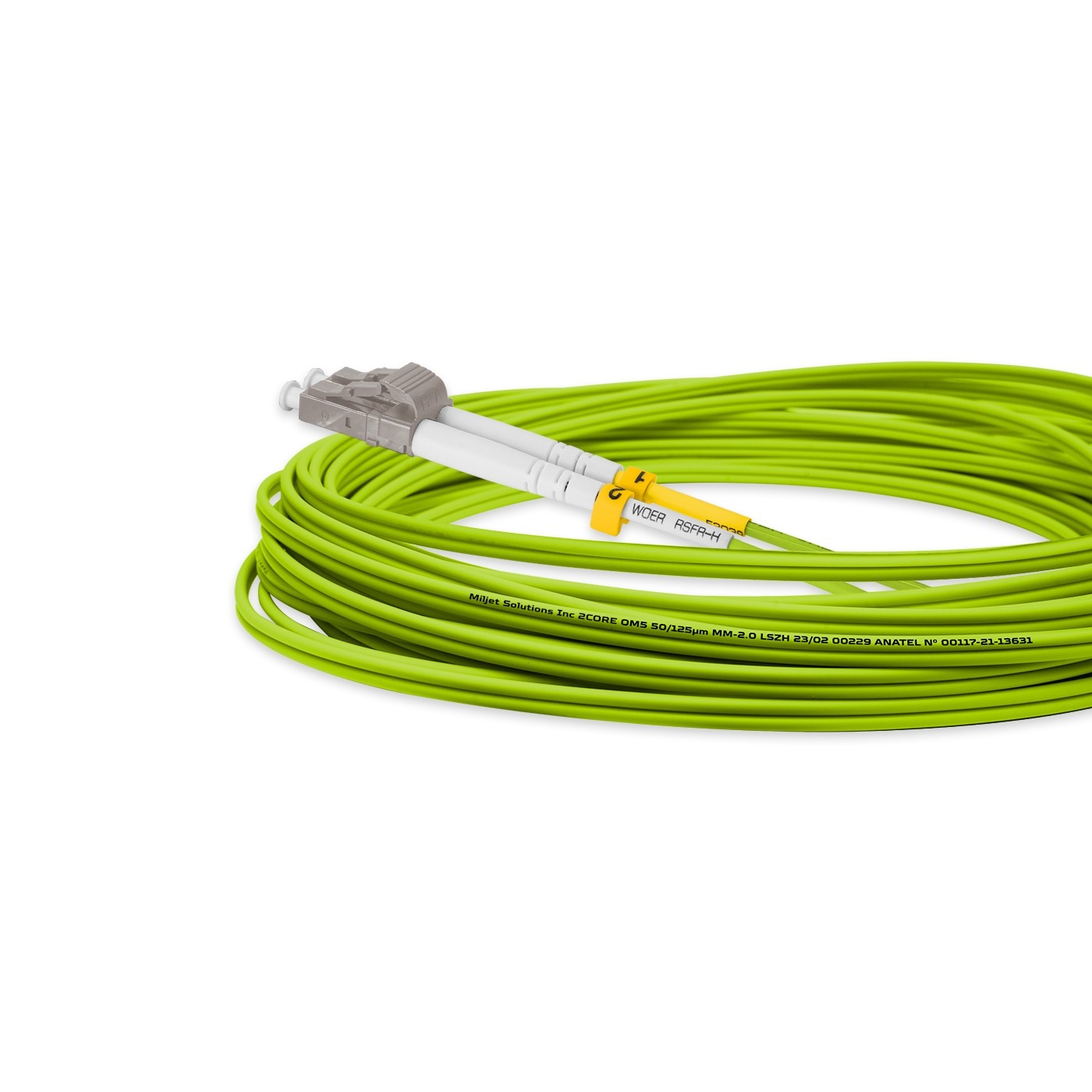 ekivalan Jarretière zip 2,0mm OM5 50/125 SC-UPC/LC-UPC LSZH lime 2m