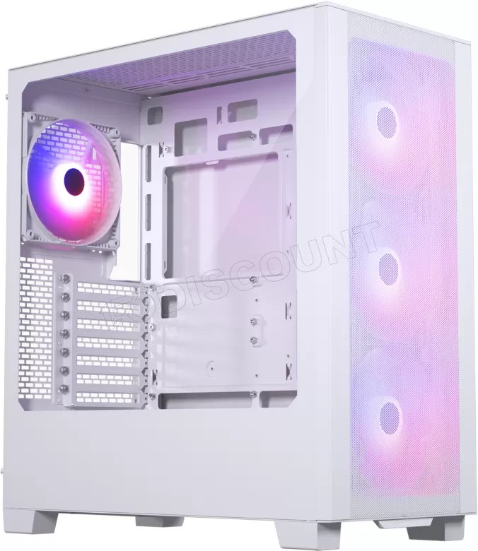 Phanteks Boitier Moyen Tour E-ATX Eclipse G370A RGB avec panneau vitré (Blanc)