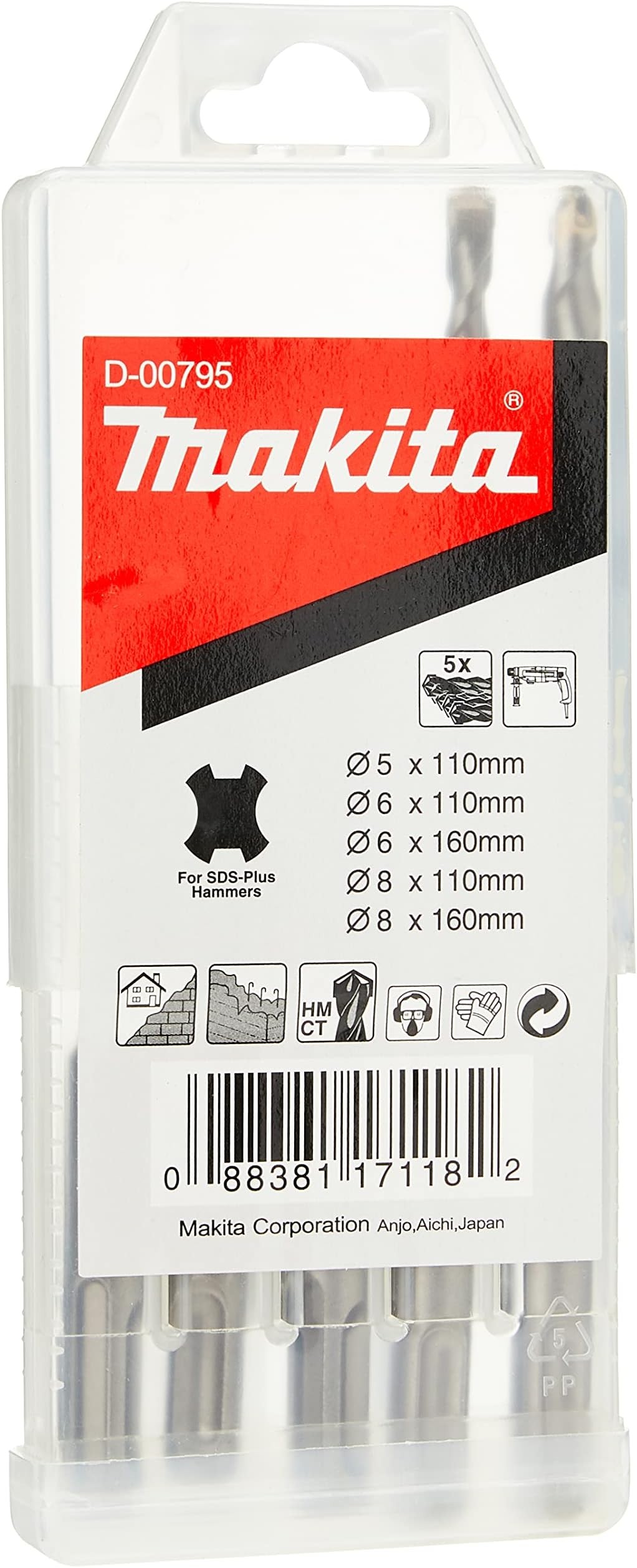 Makita MeiÃel- et Hammerbohrer-Set SDS-plus