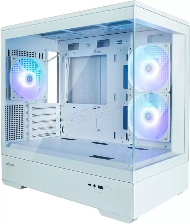 ZALMAN Boitier Mini Tour Micro ATX P30 V2 ARGB avec panneaux vitrés (Menthe)