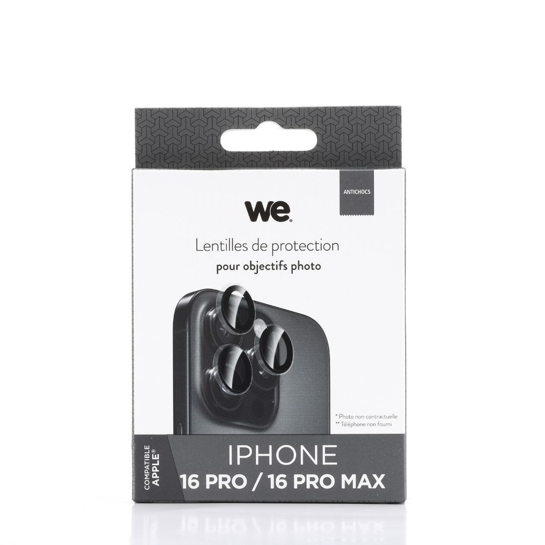 WE Protection d'objectifs appareil photo iPhone 16 PRO/16 PRO MAX transparent/no